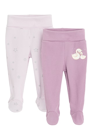 2 pantalons de pyjama - Violet et mauve