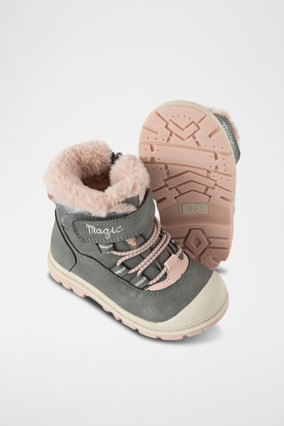 Bottines fourrées - Gris clair
