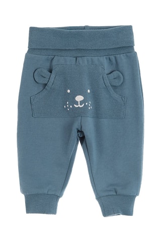 Jogging en coton biologique Bleu cobalt