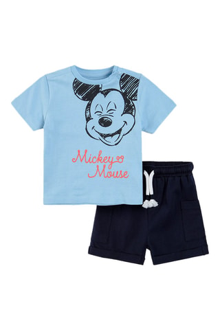 T-shirt et short Mickey Disney Ciel et bleu marine