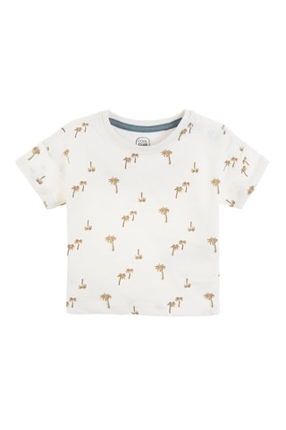 T-shirt et bermuda Blanc et beige
