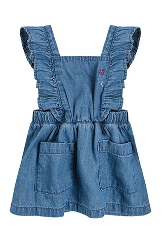 Body et robe salopette en jean Rose chiné et bleu