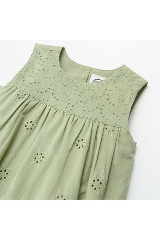 Robe en broderie anglaise Vert clair