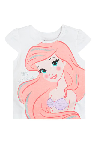 T-shirt et short Ariel La Petite Sirène Disney - Blanc et turquoise