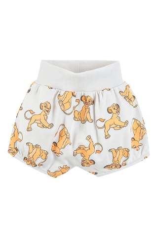Ensemble 3 pièces en coton biologique Simba Le Roi Lion Disney - Blanc et moutarde