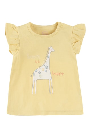 T-shirt et pantalon en coton biologique - Jaune et blanc