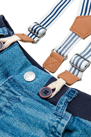 T-shirt et short en jean Blanc et bleu
