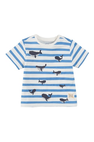 T-shirt Ecru et bleu