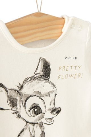Dors-bien trompe-l’œil en coton biologique Bambi Disney - Ecru