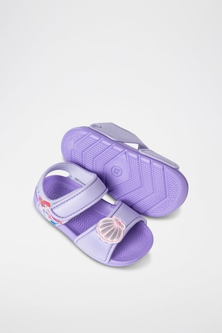Sandales Ariel et Polochon La Petite Sirène Disney Mauve