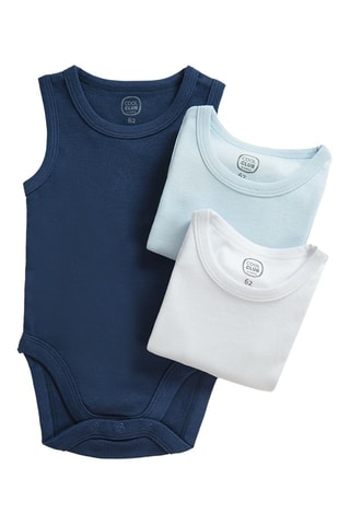 3 bodies sans manches - Bleu marine