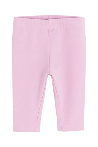 2 leggings - Rose et écru