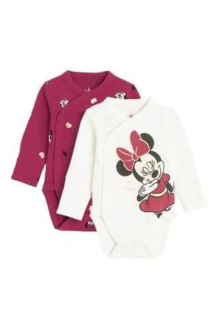 2 bodys Minnie Disney - Blanc et bordeaux