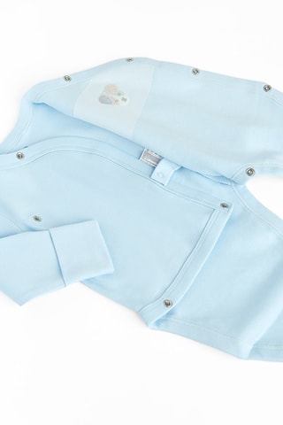 2 bodys en coton biologique - Bleu clair et blanc