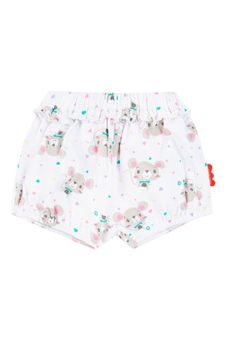 2 bloomers en coton biologique Blanc et gris clair chiné