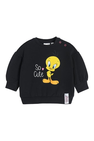 Sweat Titi et Grosminet Looney Tunes - 
Noir et jaune
