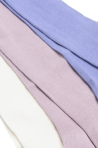 3 collants Blanc, mauve et indigo
