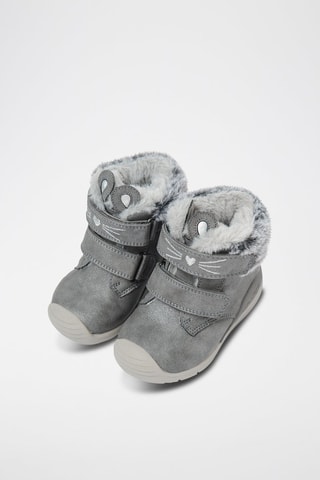 Bottines fourrées à oreilles Gris