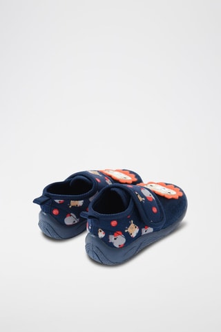 Pantoufles en velours Bleu marine