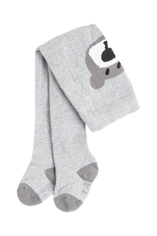 Collant antidérapant Gris clair chiné