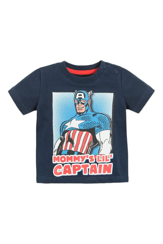 T-shirt Captain America Avengers Marvel - Bleu marine