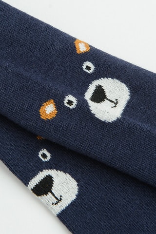 3 paires de chaussettes - Bleu marine et moutarde