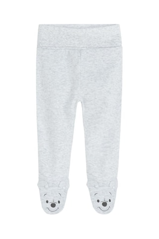 2 pantalons Winnie l'Ourson Disney - Jaune et gris clair chiné