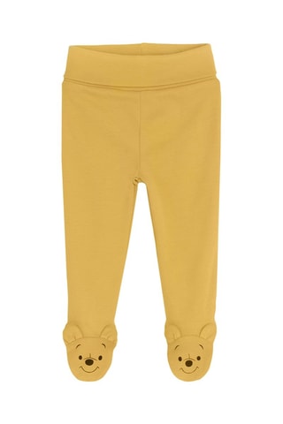 2 pantalons Winnie l'Ourson Disney - Jaune et gris clair chiné