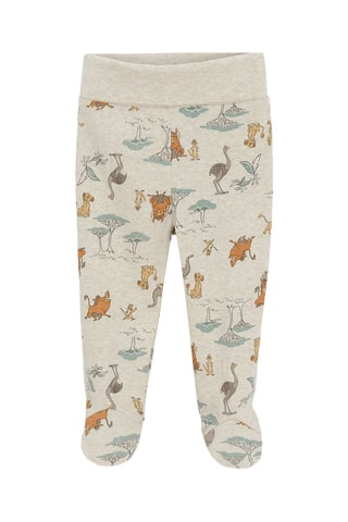 2 pantalons Le Roi Lion Disney - Gris clair chiné et jaune