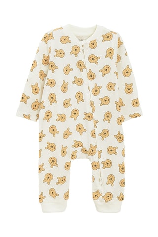 2 combinaisons Winnie l'Ourson Disney - Blanc et jaune