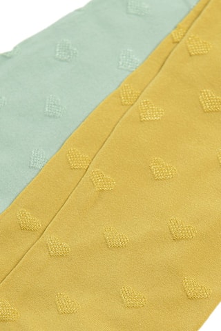 2 collants - Vert d’eau et jaune