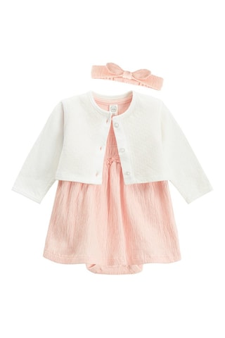 Ensemble 3 pièces -  Rose et blanc