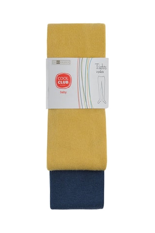 2 collants - Jaune et bleu marine