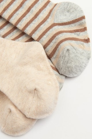 2 paires de collant - Beige chiné et gris clair chiné