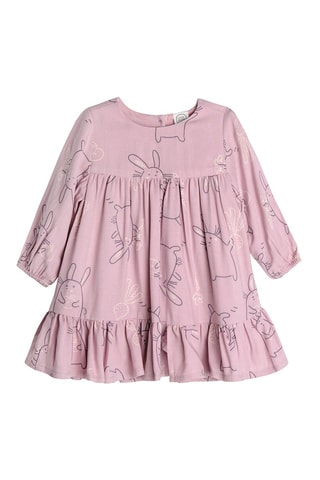 Robe et collant Mauve et gris foncé