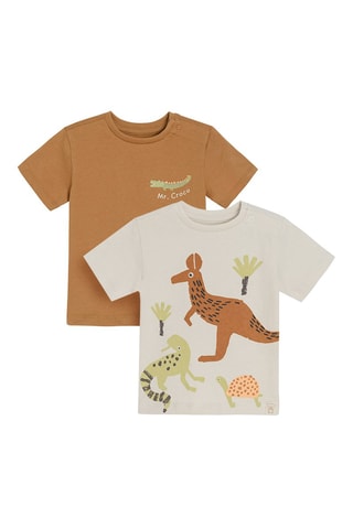 2 t-shirts Camel et beige