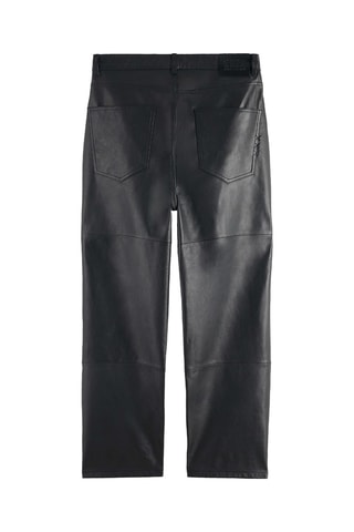 Pantaloni in pelle di montone - Nero
