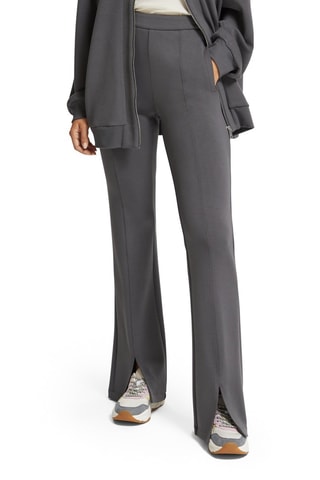 Pantaloni flare a vita alta - Grigio