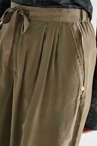 Pantaloni wide legs - Kaki