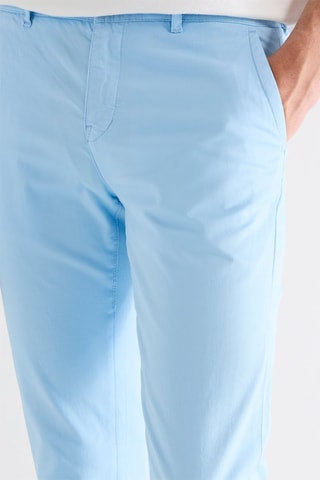 Pantaloni chino in cotone bio - Azzurro