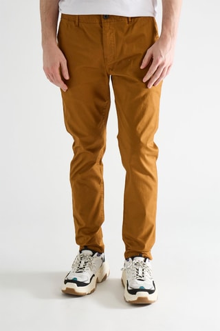 Pantaloni chino in cotone bio - Senape