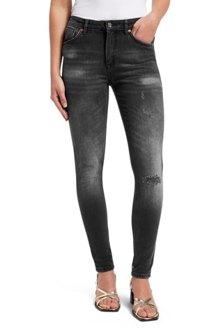 Jeans skinny a vita alta - Grigio