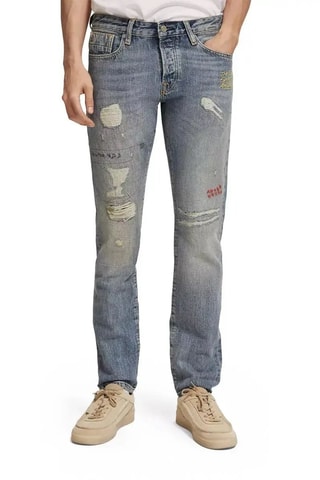 Jeans slim in cotone bio - Azzurro