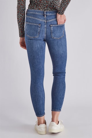Jeans skinny in cotone bio a vita alta - Blu chiaro