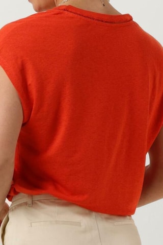 Top in lino - Arancione