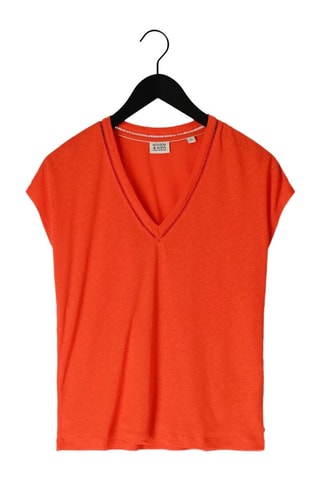 Top in lino - Arancione