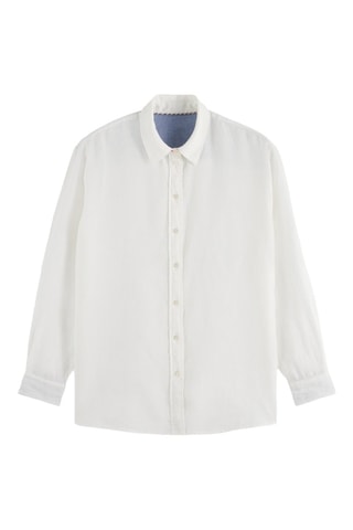 Camicia oversize in lino - Ecrù