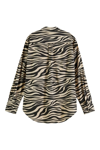 Camicia relaxed in cotone bio - Beige