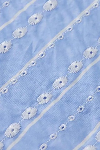 Camicia regular in sangallo - Azzurro