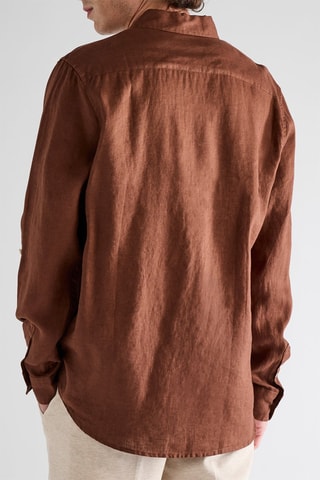 Camicia in lino - Marrone